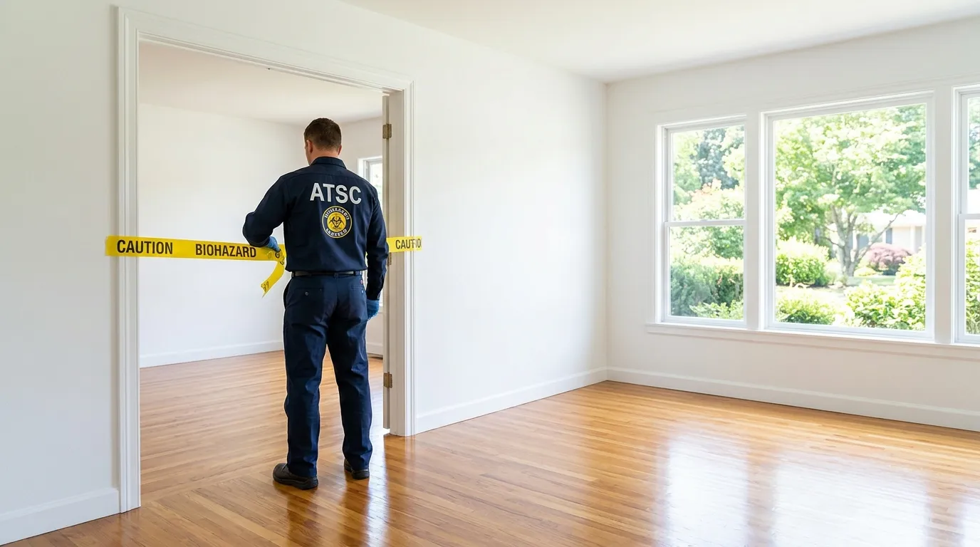 Certified biohazard cleanup crew performing Crime Scene Cleanup in Paramus